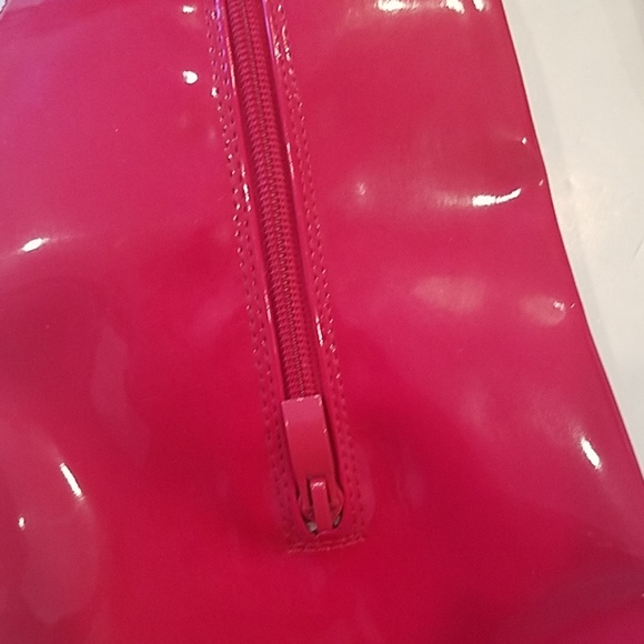 Red patent leather thigh high lace up zipper boots